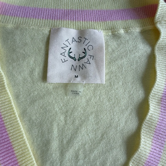 Fantastic Fawn Yellow Sweater with Pink and Blue Nutcracker Design - Picture 5 of 5